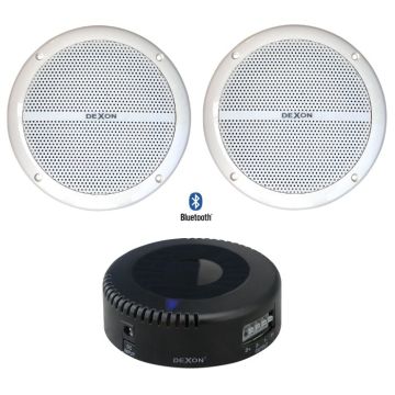 Sada saunového audio - Dexon JPM 2021 Bluetooth zesilovač a vodotěsné reproduktory