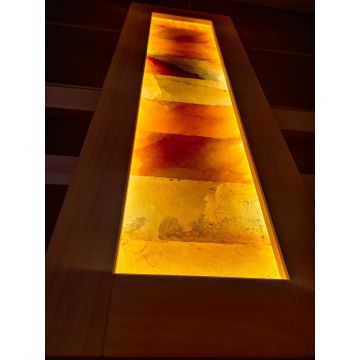 Obdélníkový LED saunový solný panel Abachi 93x32x5cm