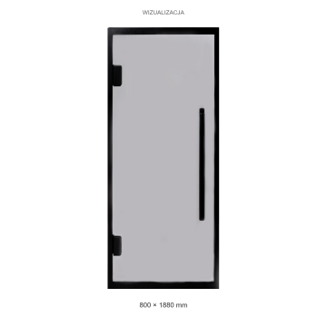Wizualizacja 800 × 1880 mm — widok z przodu
