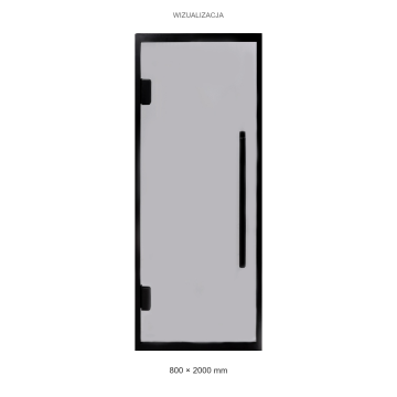 Wizualizacja 800 × 2000 mm — widok z przodu