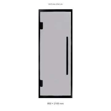 Wizualizacja 800 × 2100 mm — widok z przodu
