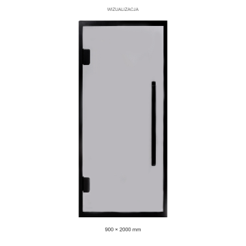 Wizualizacja 900 × 2000 mm — widok z przodu