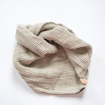 Lněný vaflový turban LENNEA