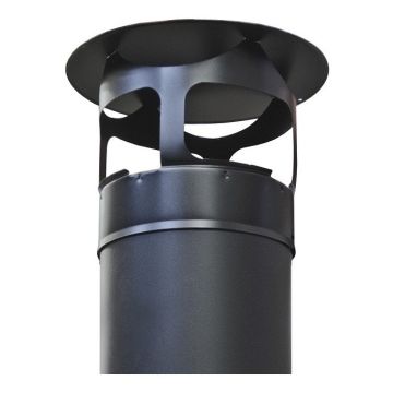 Komín Kota Steel 15 Light Black Ø125mm pro topidla na dřevo
