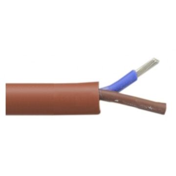 Silikonový kabel SIHF 180°C 300/500V 2x0,5 Tepelně odolný Bezhalogenový Červený - 1 m