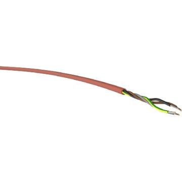 Silikonový vodič - SIHF kabel, cihlově červený, 4 x 0,5 mm² 