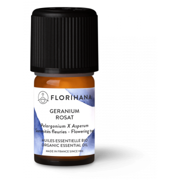 Organický esenciální olej Florihana Geranium Rosa 5g