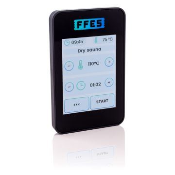 Ovladač FFES C mini 00 - Parní sauna: ovládání parního generátoru - černý rám, černá přední strana