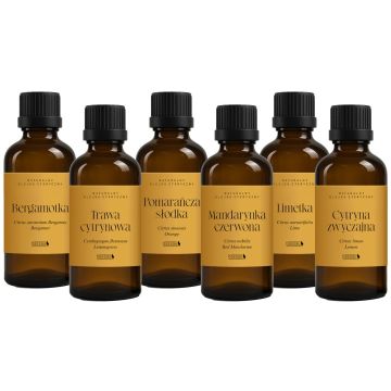 Sada aroma olejů Bassau Citrus v dřevěném pouzdře 6x15ml