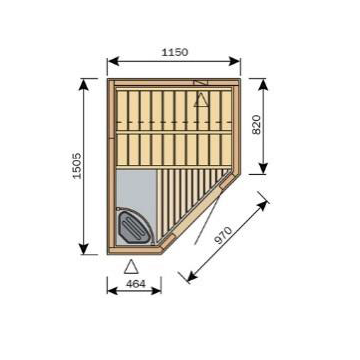 Harvia Variant Formula Sauna 1,15m x 1,5m S1215 R L