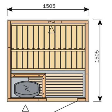 Harvia Variant Formula Sauna 1,5m x 1,5m S1515