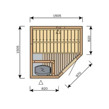 Harvia Variant Formula Sauna 1,5m x 1,5m S1515R L