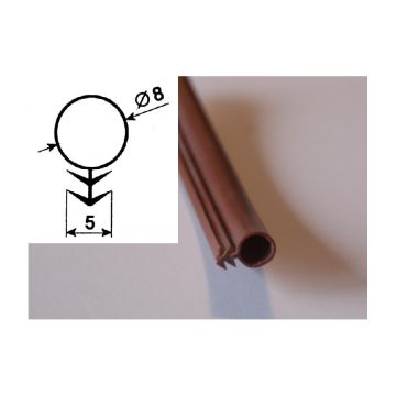 Silikonové těsnění pro dveře sauny B2, hnědá - metr